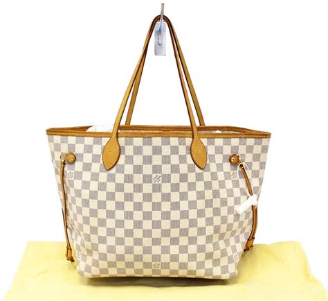 louis vuitton neverfull damier azur patina|louis vuitton damier azur collection.